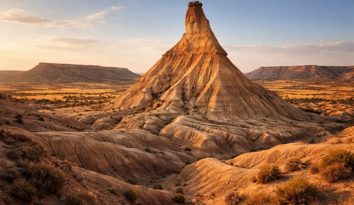 explorez les mystères des bardenas castildetierra, un désert unique en espagne, et laissez-vous émerveiller par ses paysages surprenants et sa nature préservée.
