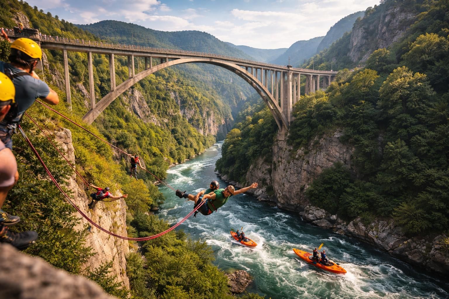 découvrez le pont de durđevića tara, un site incontournable pour les amateurs de sensations fortes offrant des vues époustouflantes et des activités extrêmes au cœur de la nature sauvage.
