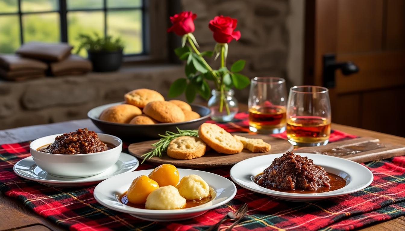 découvrez les meilleures spécialités écossaises à goûter lors de votre circuit de 8 jours en écosse : whisky, saumon, haggis et douceurs locales au menu de votre aventure gourmande.