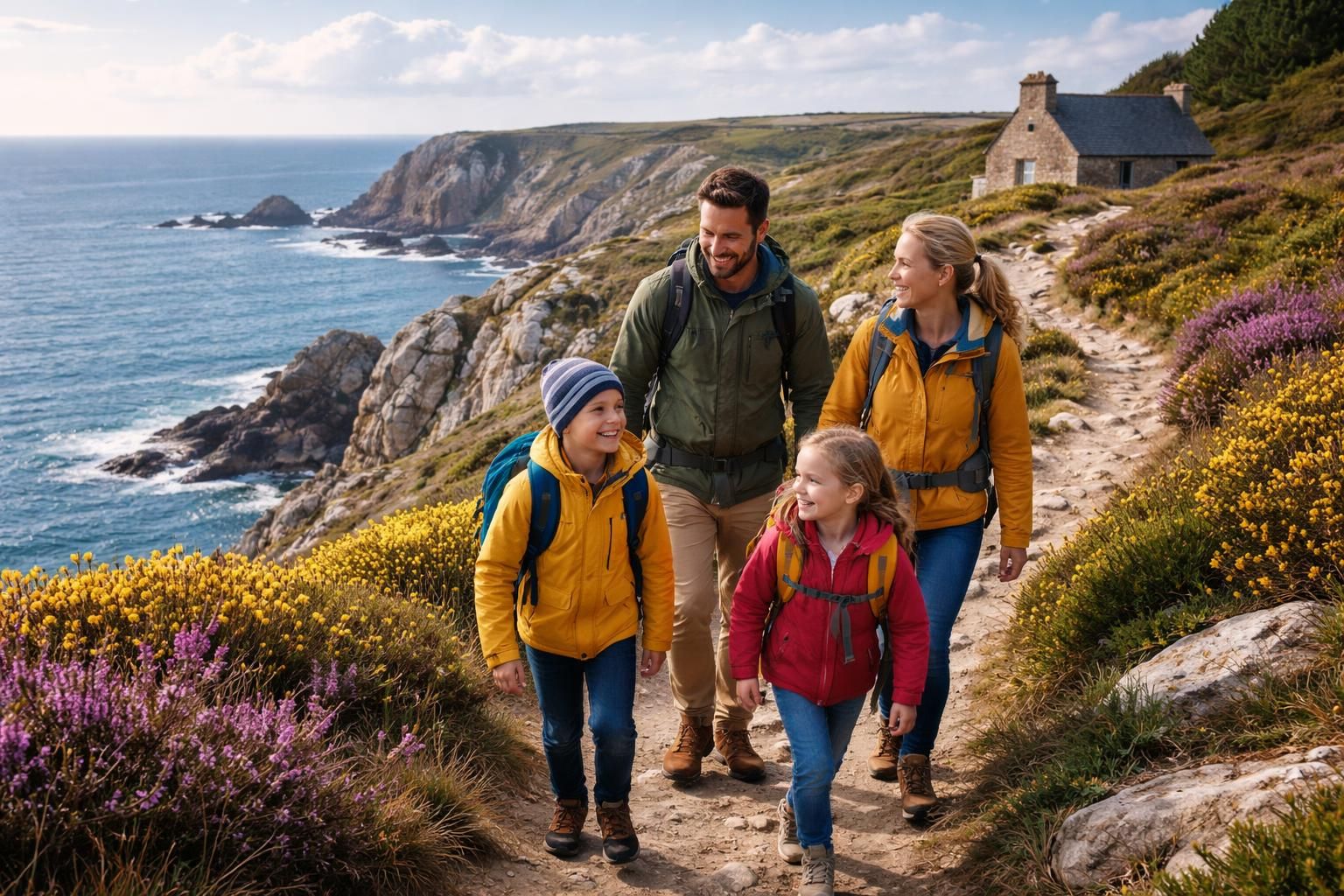 découvrez une aventure familiale inoubliable au cœur d'un magnifique coin de bretagne, entre nature, culture et moments partagés.