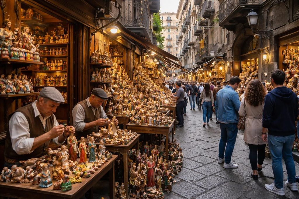 découvrez via san gregorio armeno à naples, une rue emblématique où l'histoire vibrante rencontre la modernité à travers ses ateliers d'artisans, ses traditions uniques et son ambiance authentique.
