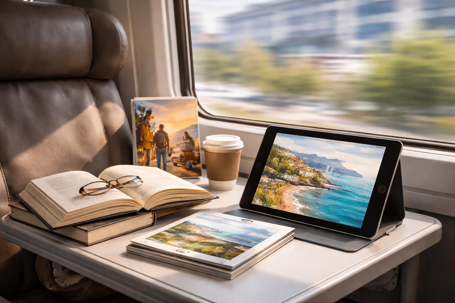 découvrez une sélection de films, livres et guides à télécharger sur votre ipad pour rendre votre voyage en train agréable et divertissant.