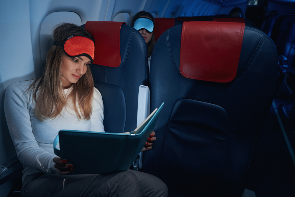 dans l'avion