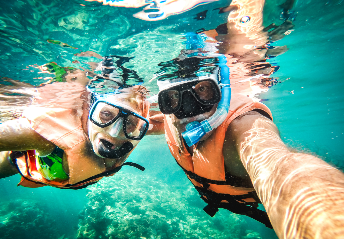 filmer snorkeling